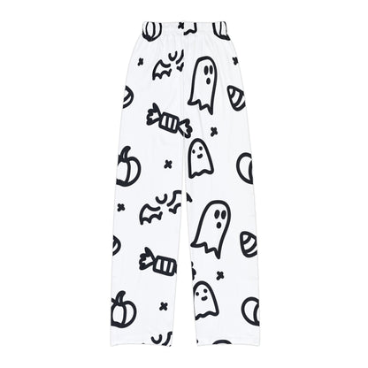 Halloween Kids Lounge Pants, Ghost Print Pajama Pants, Cozy Lounge Wear, Children’s Halloween Pajamas, Fun Holiday Sleepwear