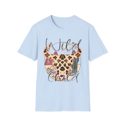 Desert Leopard Cow Skull T-Shirt — Southwestern Sun-Soaked Graphic Tee