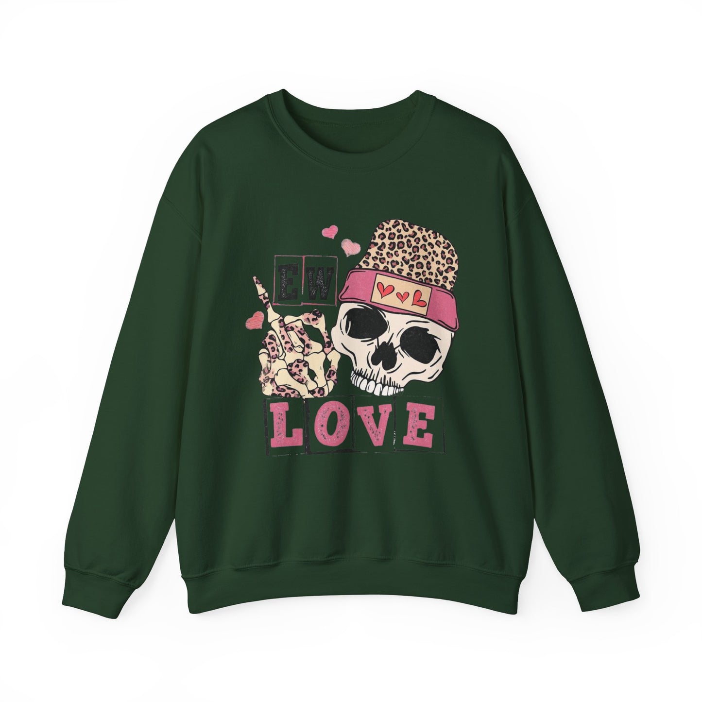 Skull & Flowers 'Ew Love' Crewneck Sweatshirt
