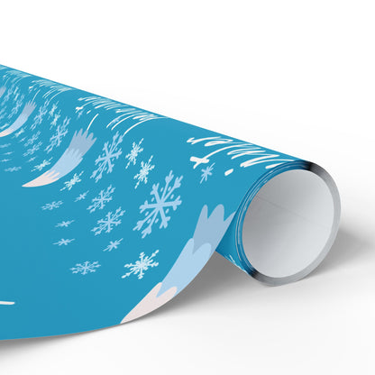 Winter Themed Wrapping Paper for Holidays, Gift Wrap