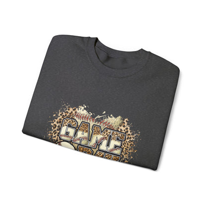 Softball 'Game Day' Crewneck Sweatshirt — Distressed Baseball Design