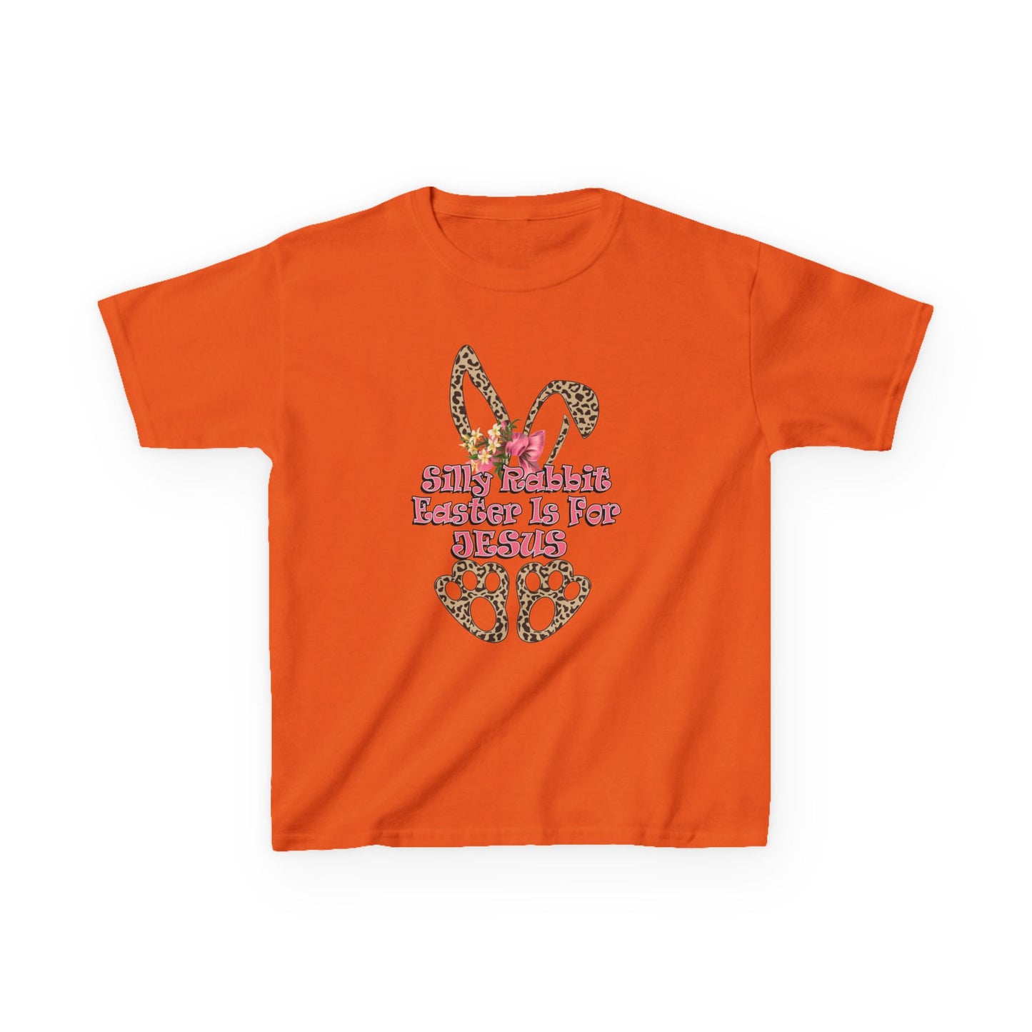 Kids Tee — Leopard Bunny Ears & 'This Little Bunny Is For Jesus' Easter Shirt