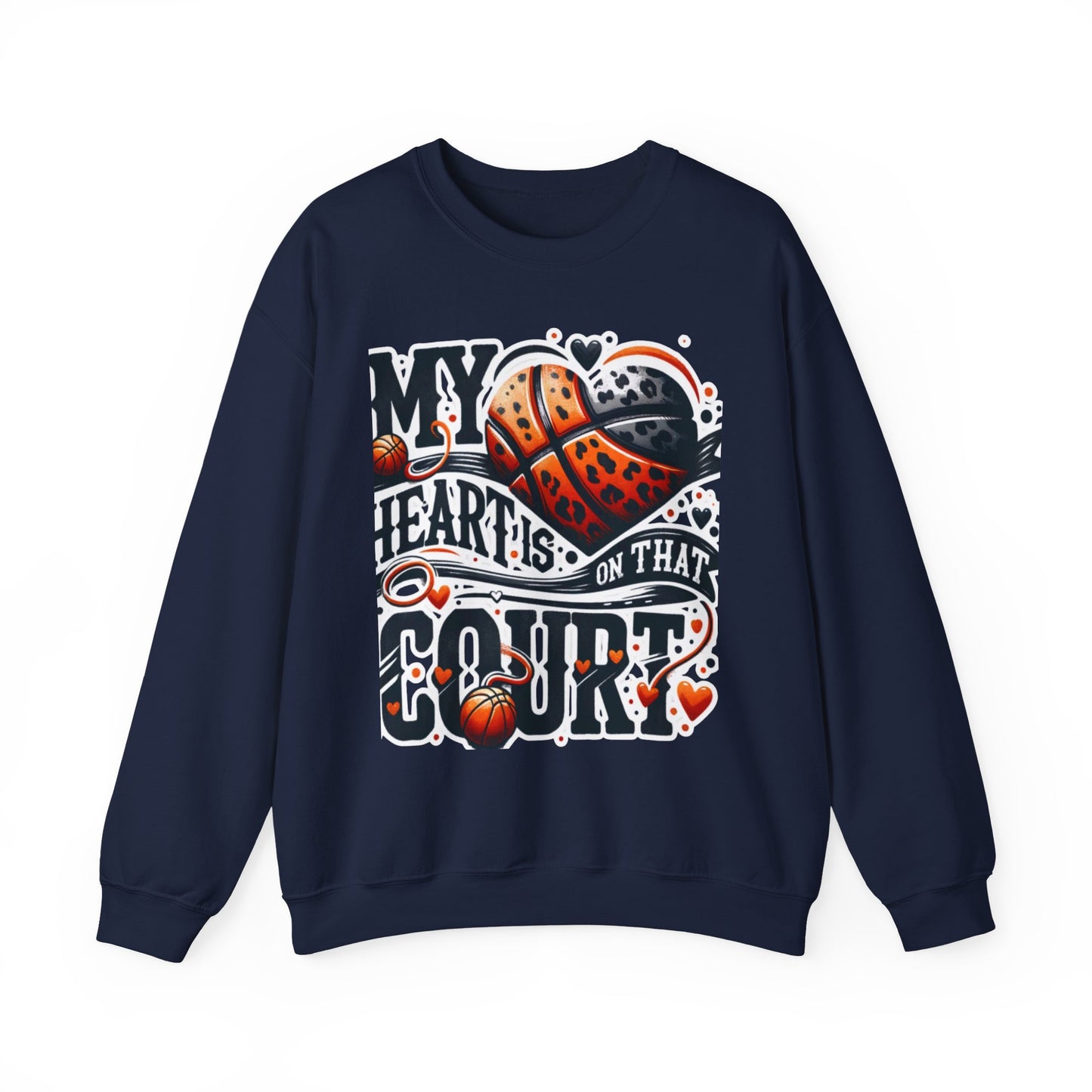 My heart is on that court - 🩷 Crewneck Sweatshirt