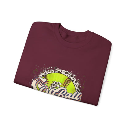 Softball Graphic Crewneck Sweatshirt – Neon Softball Design