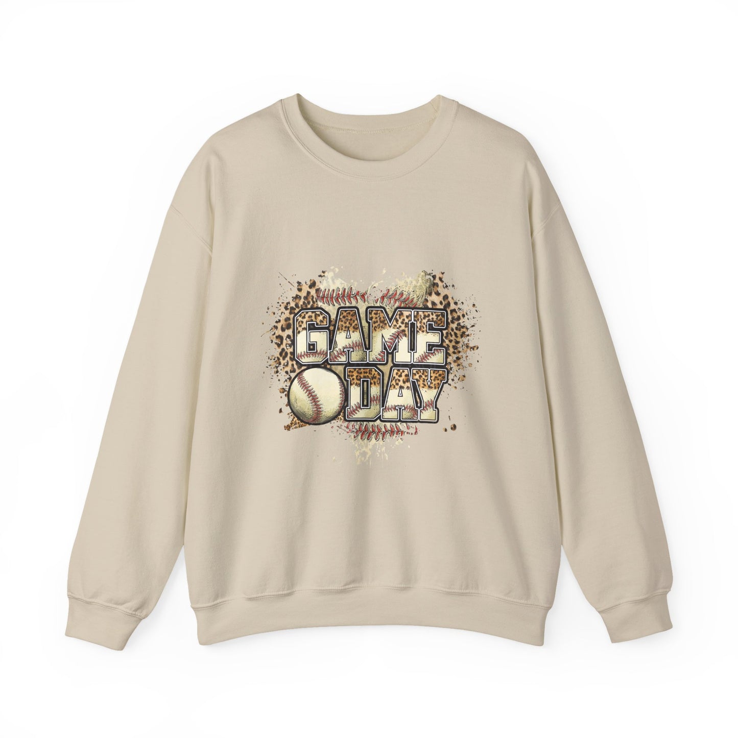 Softball 'Game Day' Crewneck Sweatshirt — Distressed Baseball Design