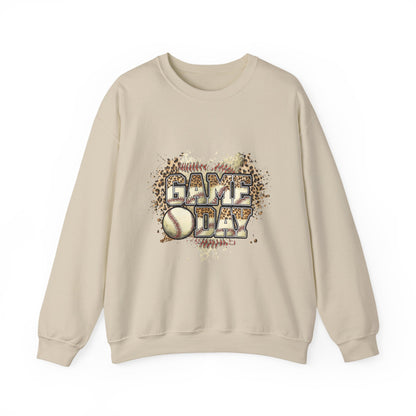 Softball 'Game Day' Crewneck Sweatshirt — Distressed Baseball Design