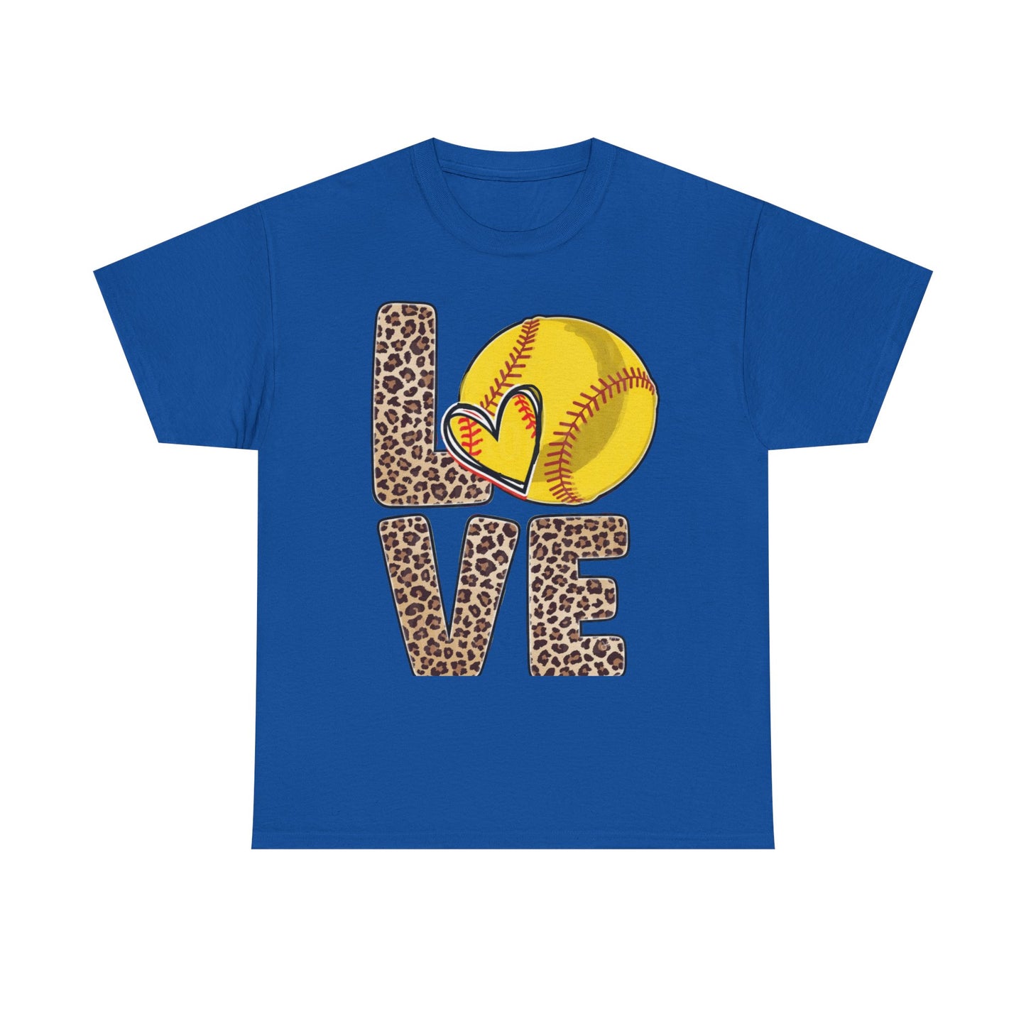Softball Love Leopard Print T-Shirt