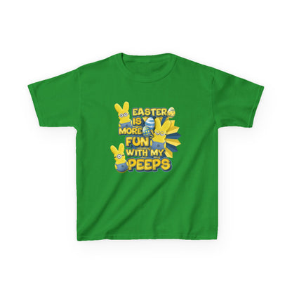 Kids Tee — "Easter Is More Fun With My Peeps" Cute Bunny & Chick Design