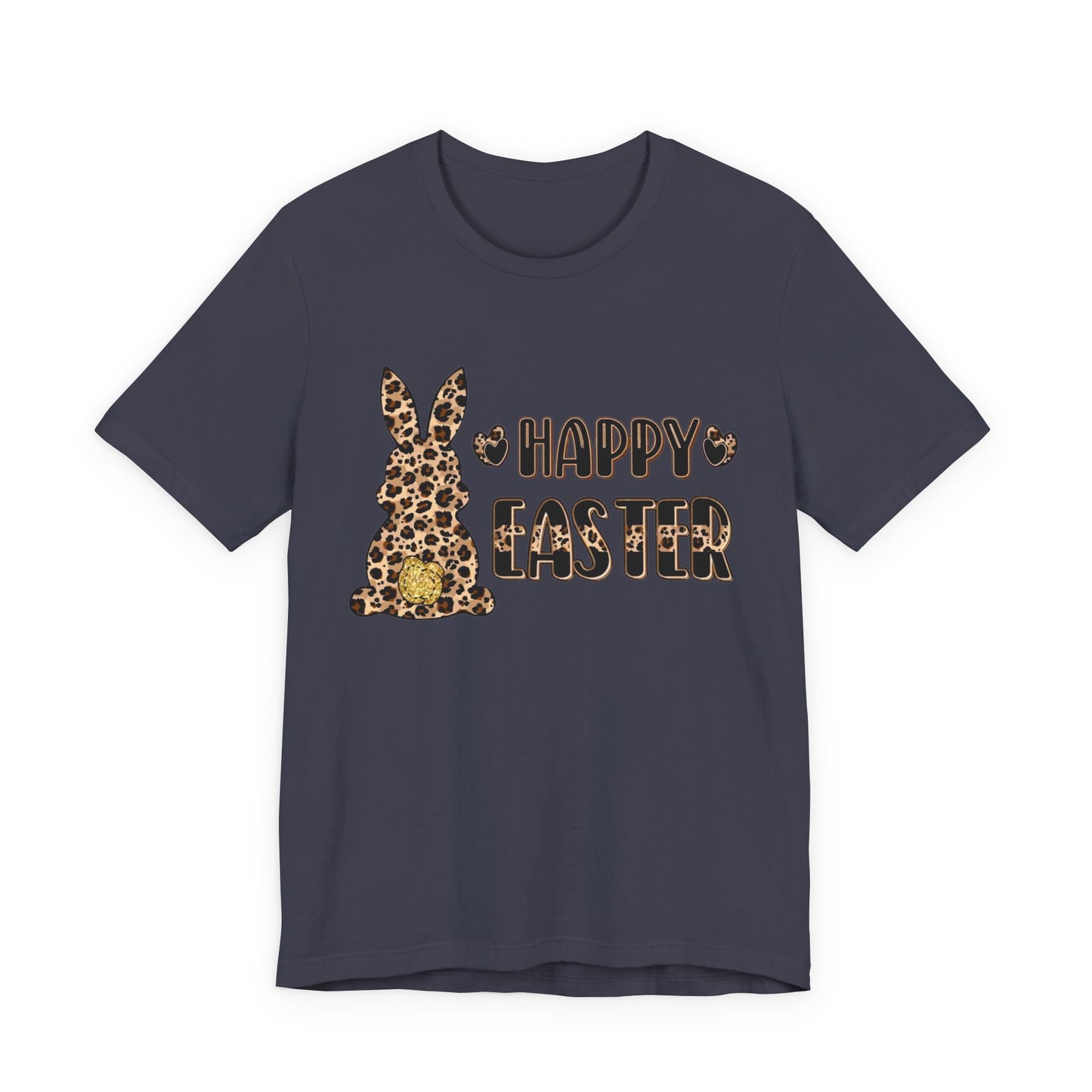 Leopard Print 'Happy Easter' Bunny Tee