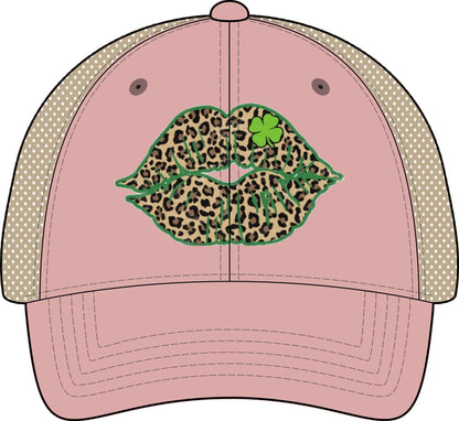 Irish, Lucky Kiss- Women's Washed Mesh-Back Cap
