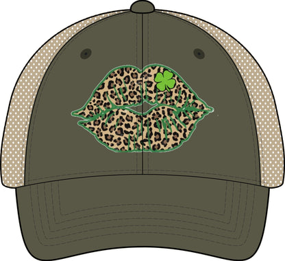 Irish, Lucky Kiss- Women's Washed Mesh-Back Cap