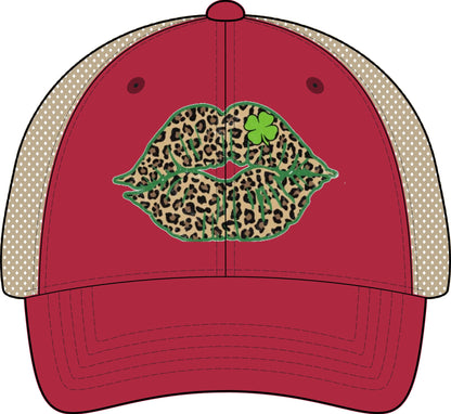 Irish, Lucky Kiss- Women's Washed Mesh-Back Cap