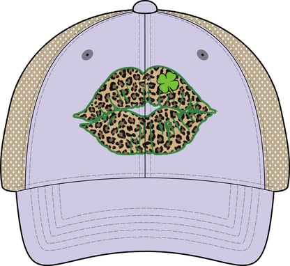 Irish, Lucky Kiss- Women's Washed Mesh-Back Cap