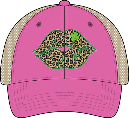 Irish, Lucky Kiss- Women's Washed Mesh-Back Cap