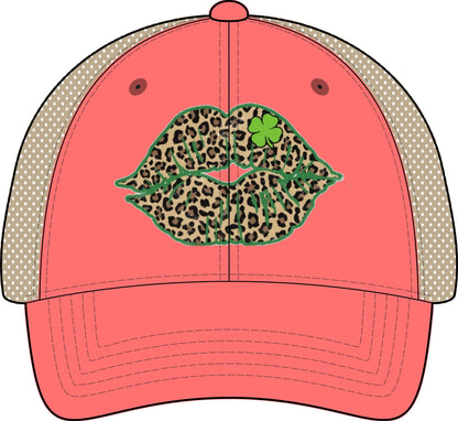 Irish, Lucky Kiss- Women's Washed Mesh-Back Cap