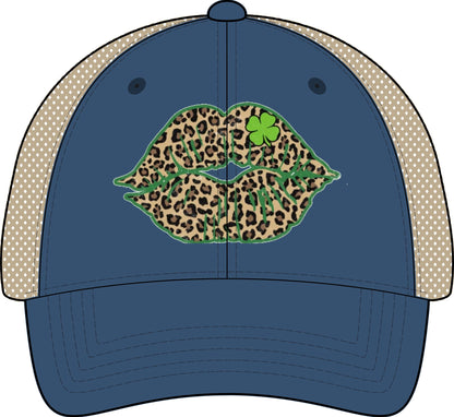 Irish, Lucky Kiss- Women's Washed Mesh-Back Cap