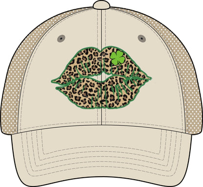 Irish, Lucky Kiss- Women's Washed Mesh-Back Cap