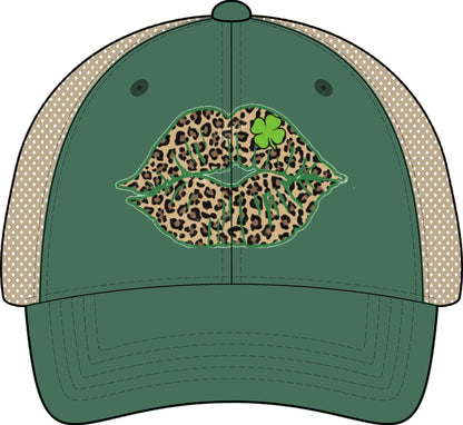 Irish, Lucky Kiss- Women's Washed Mesh-Back Cap