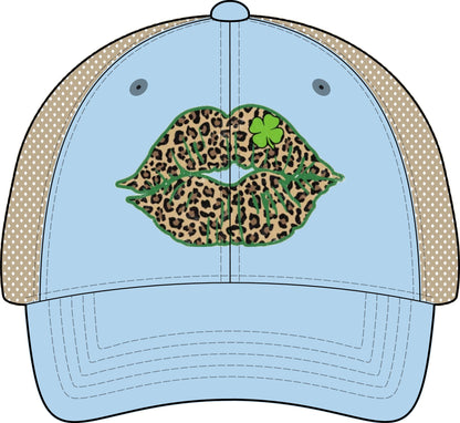 Irish, Lucky Kiss- Women's Washed Mesh-Back Cap