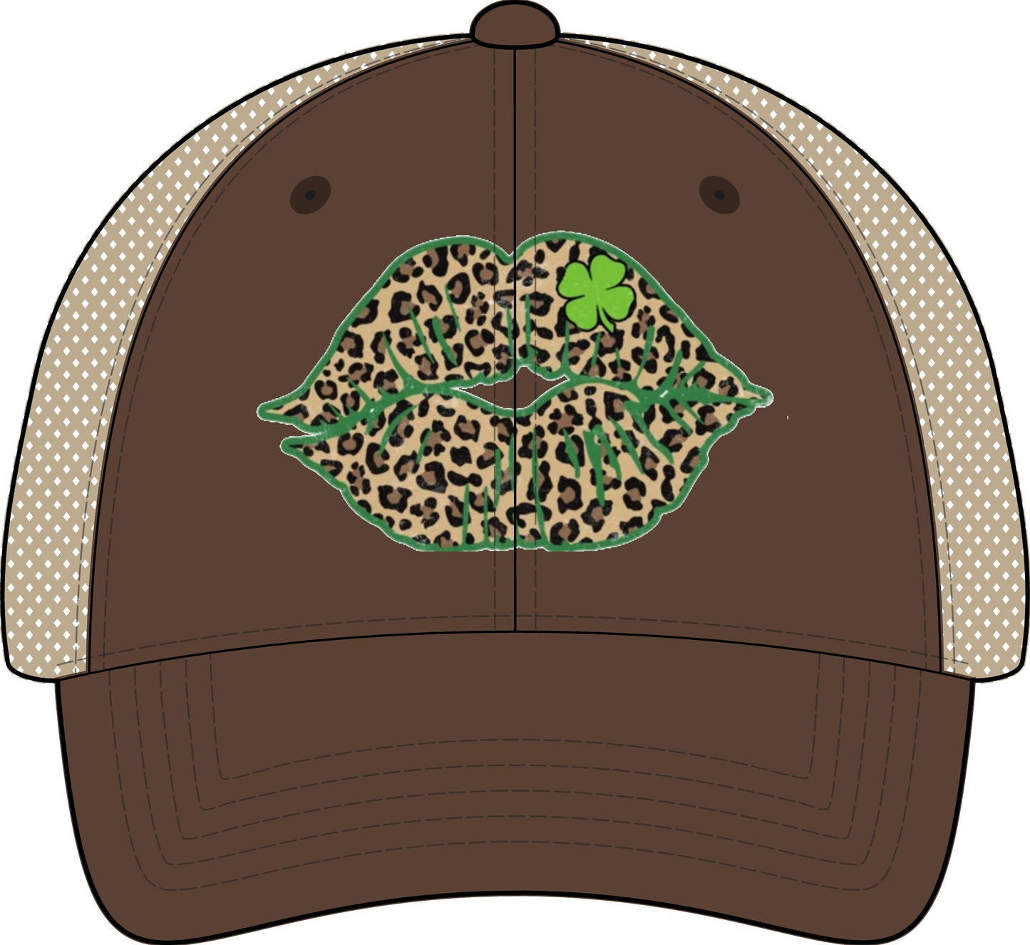 Irish, Lucky Kiss- Women's Washed Mesh-Back Cap