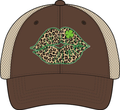 Irish, Lucky Kiss- Women's Washed Mesh-Back Cap
