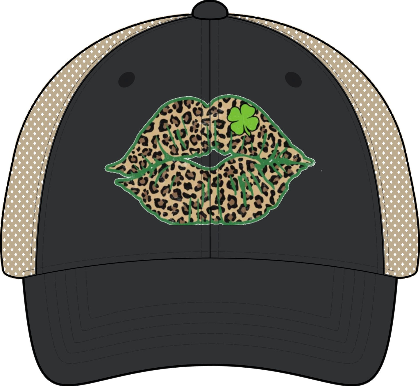 Irish, Lucky Kiss- Women's Washed Mesh-Back Cap