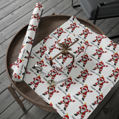 Sleighin' Santa- Wrapping Paper – Festive Holiday Gift Wrap