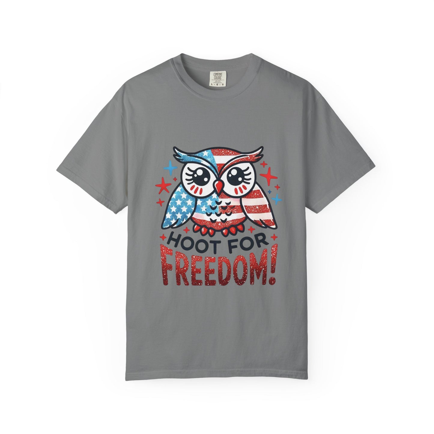 Patriotic 'Hoot for Freedom' Owl T-Shirt