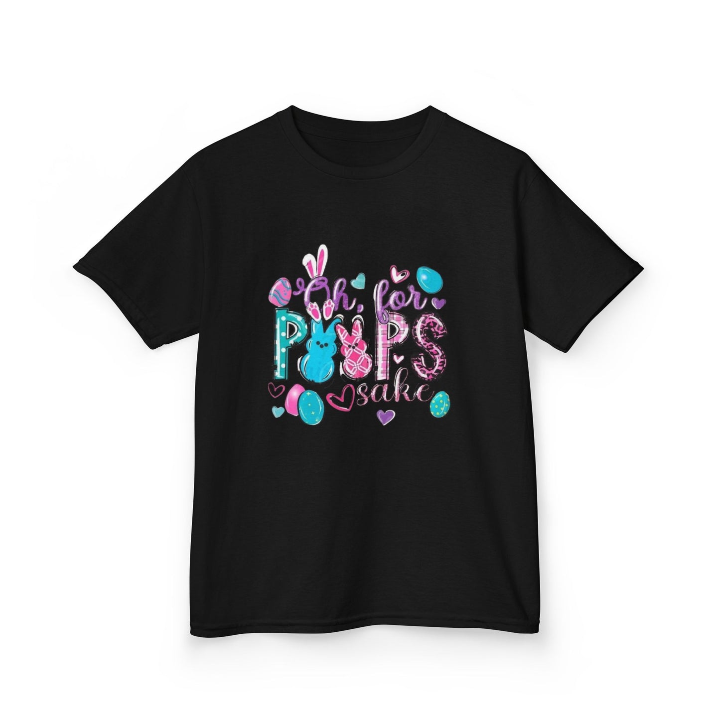 Kids Tee — "Pops" Cute Colorful Bunny Hearts Design (Children’s Graphic T-Shirt)
