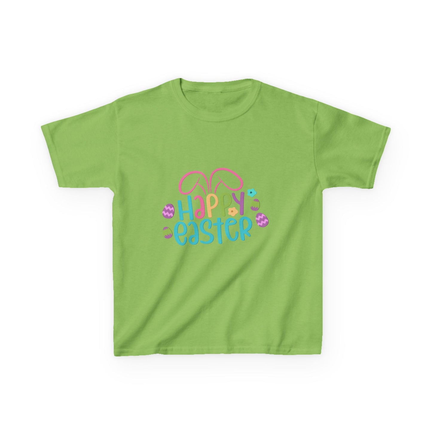 Happy Easter Kids Tee — Bunny Ears & Easter Eggs Holiday Shirt