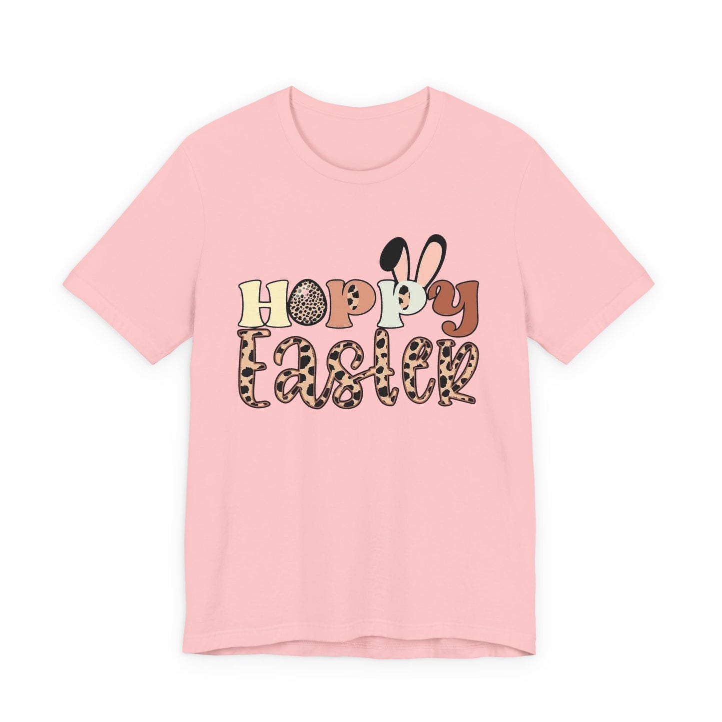 Happy Easter Leopard Print Tee — Cute Bunny Egg Holiday T-Shirt
