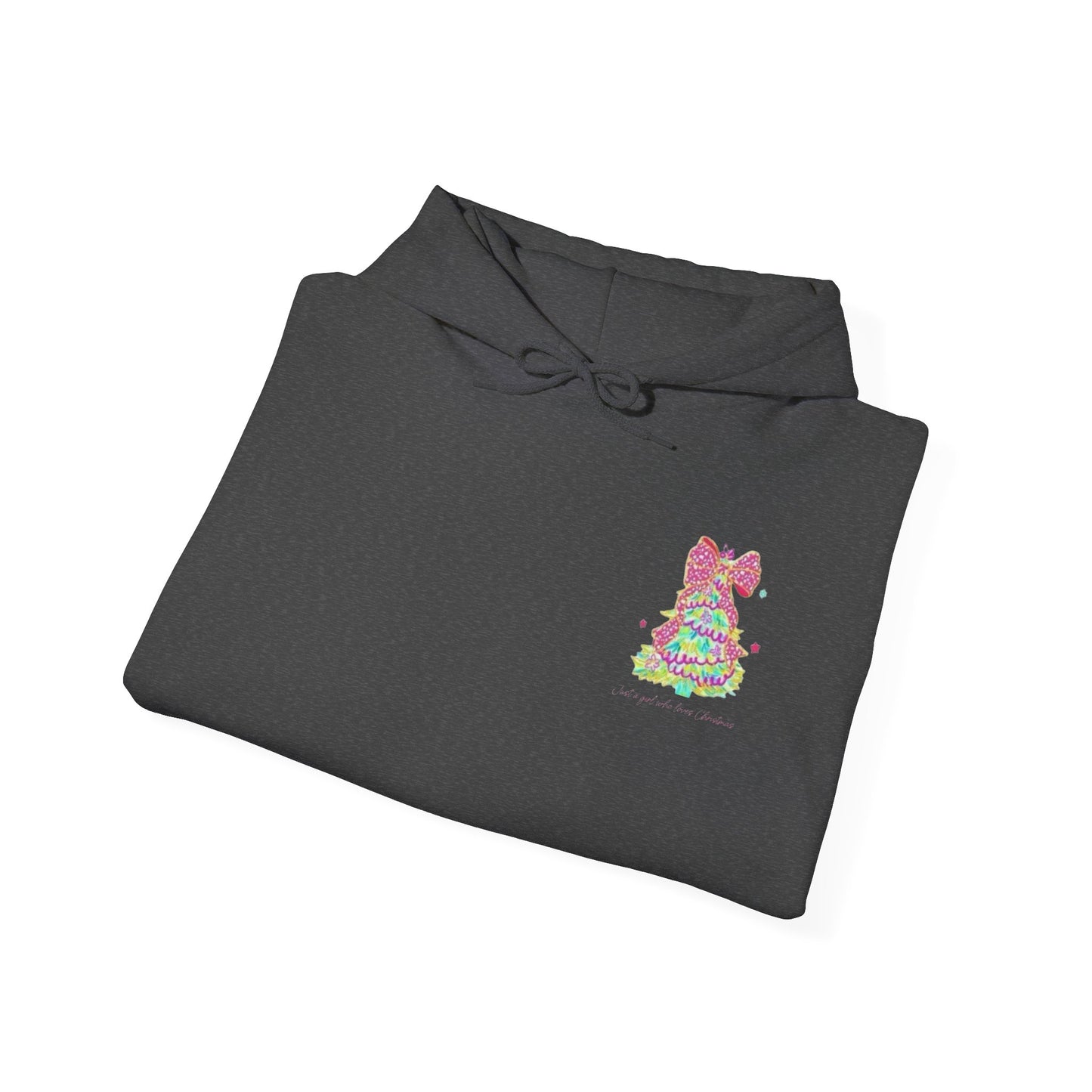 Just a Girl Who Loves Christmas- Whimsical Hooded Sweatshirt