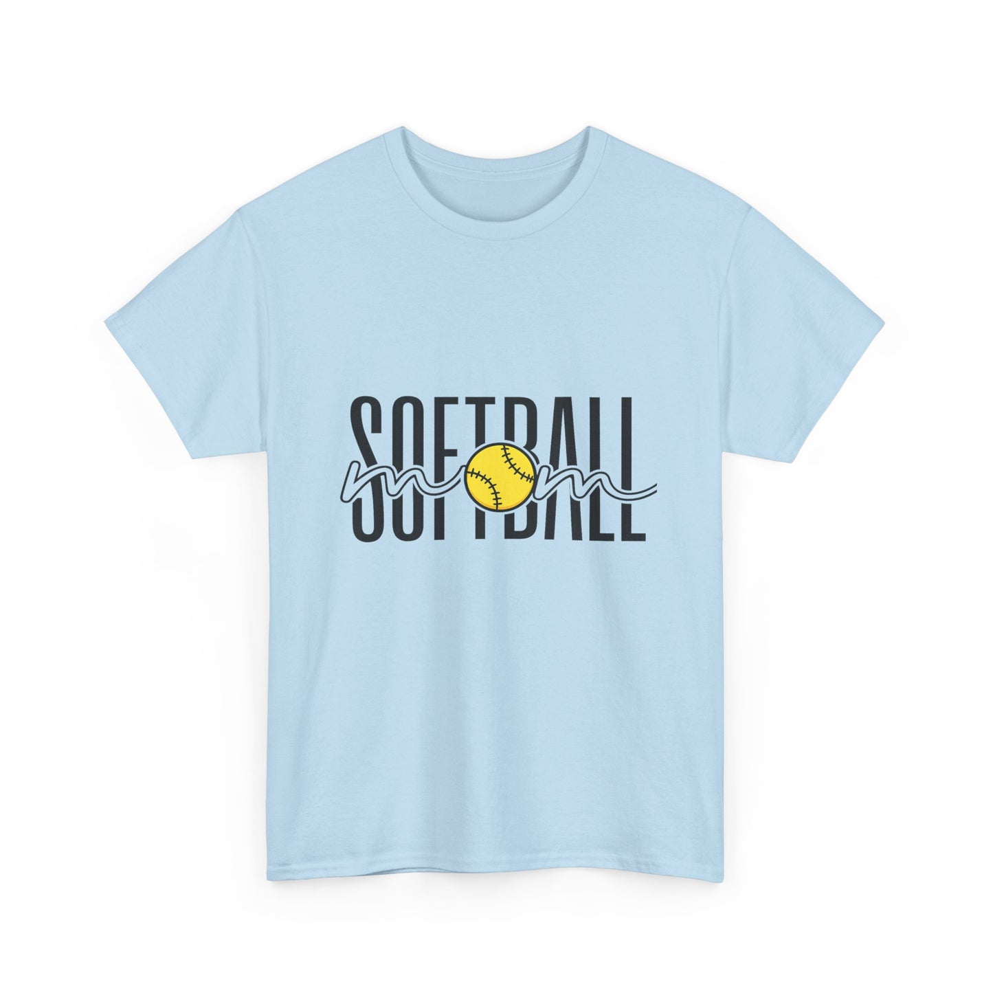 Softball Mom/Player Tee — Retro Script Softball Graphic T-Shirt