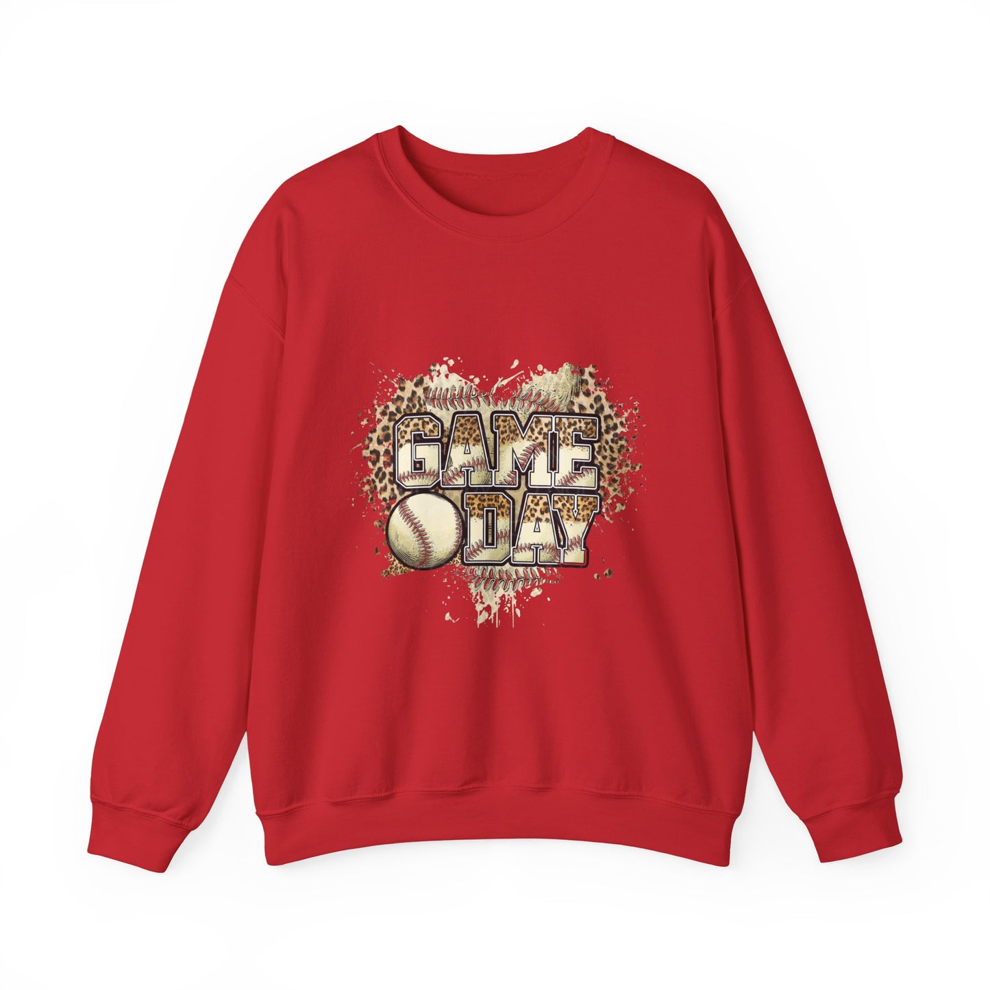 Softball 'Game Day' Crewneck Sweatshirt — Distressed Baseball Design