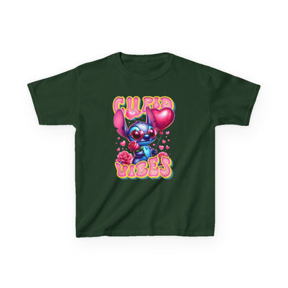 Kids Tee — 'Cupid Vibes' Cute Cartoon Cupid Character Valentine Shirt