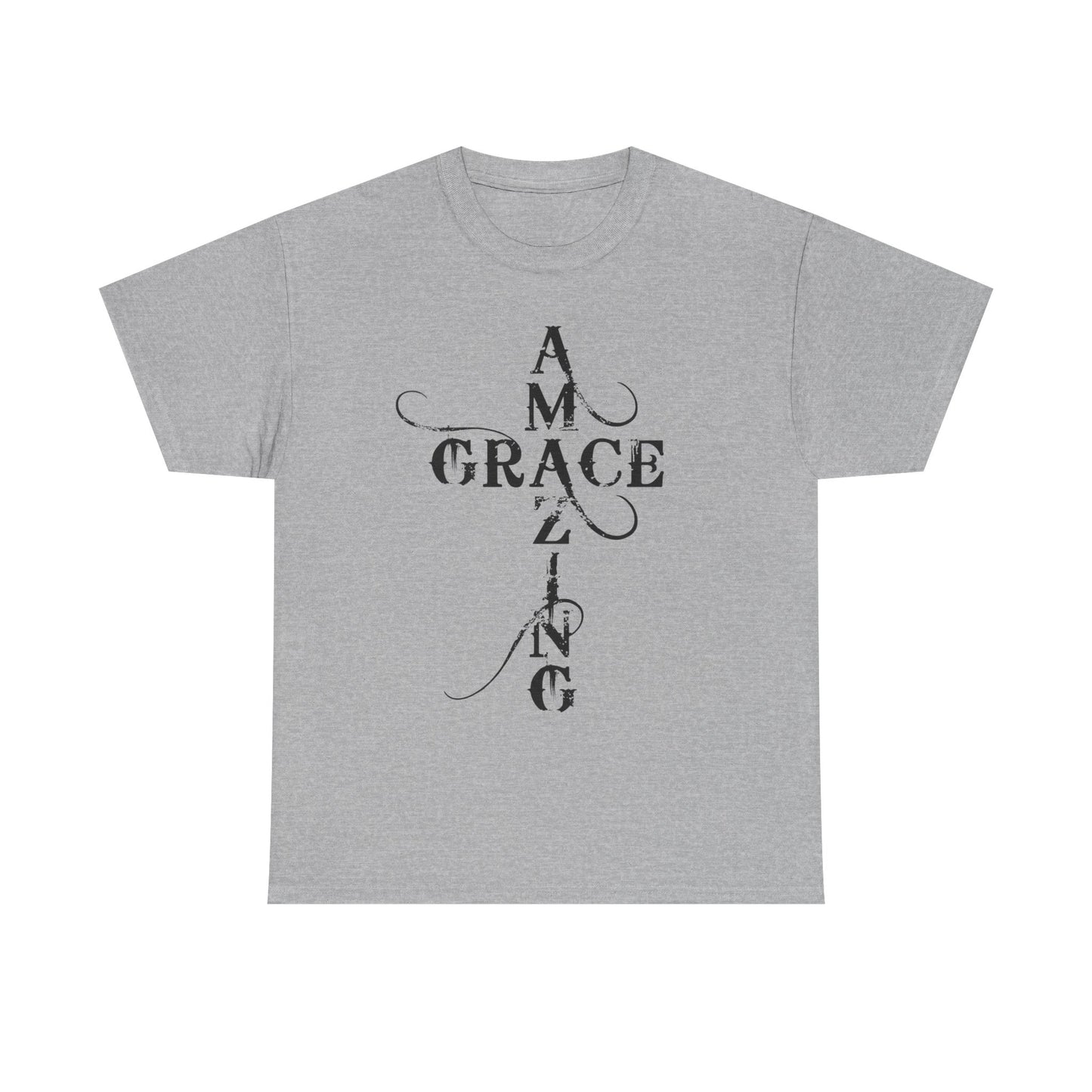 T‑Shirt — “Amazing Grace” Cross Design / “How Sweet the Sound?” Inspirational Gospel Tee