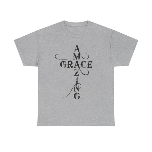 T‑Shirt — “Amazing Grace” Cross Design / “How Sweet the Sound?” Inspirational Gospel Tee