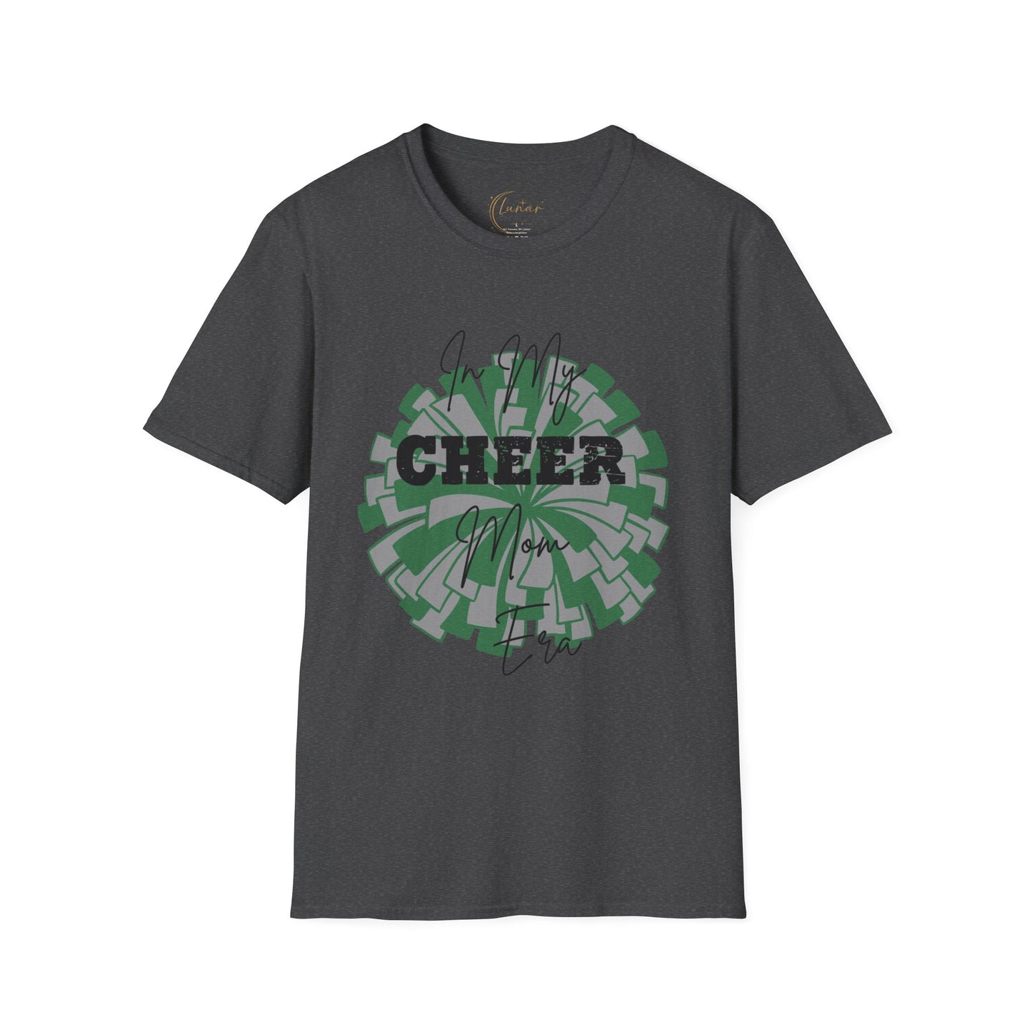 Cheer Mom T‑Shirt — "In My Cheer Mom Era" Graphic Tee | Soft White Cheerleading Gift