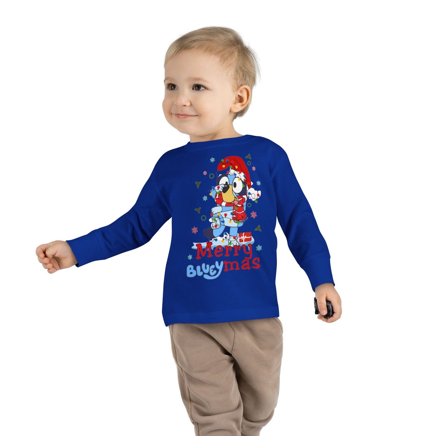 Toddler Tee — Merry BLUEYMAS Christmas Long Sleeve