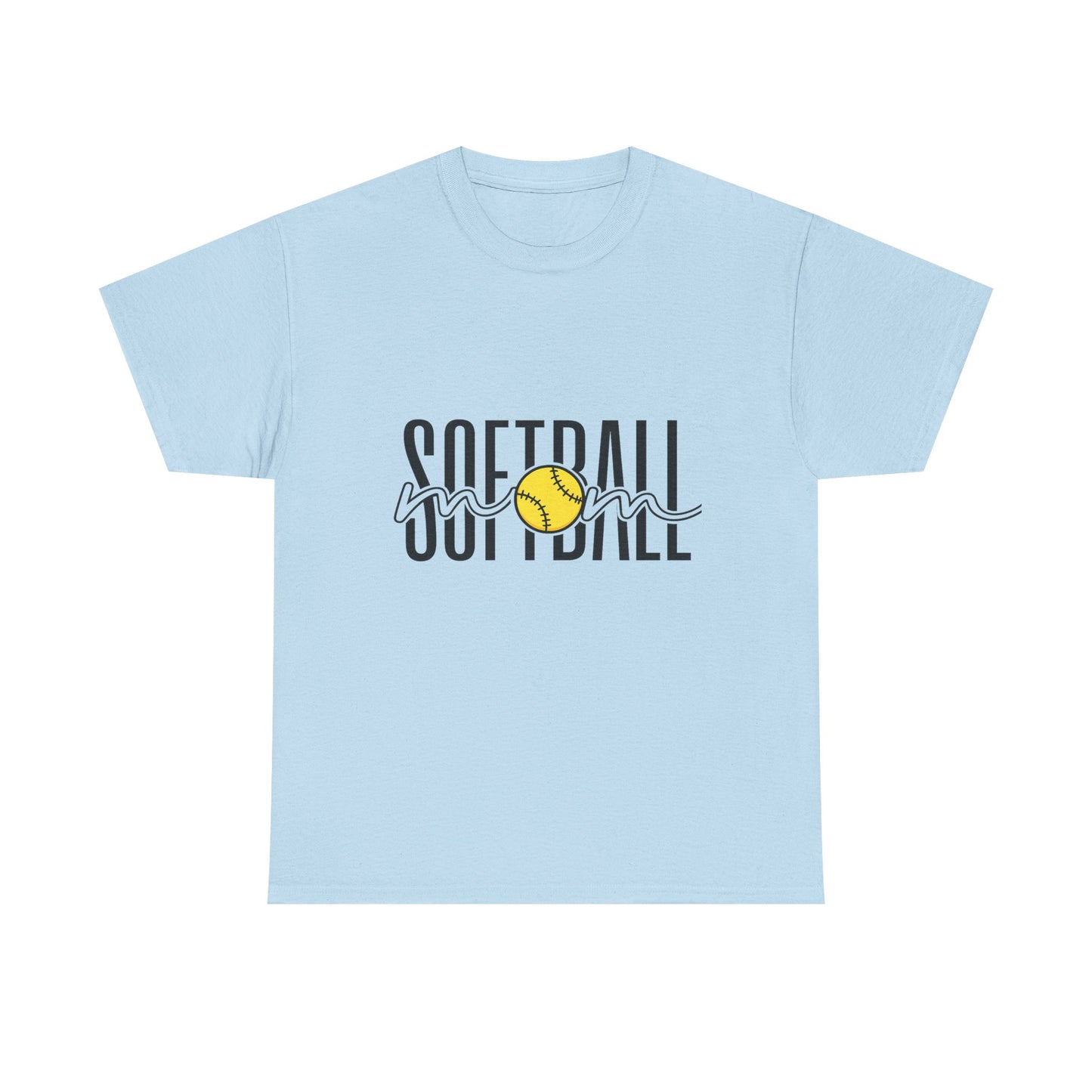 Softball Mom/Player Tee — Retro Script Softball Graphic T-Shirt