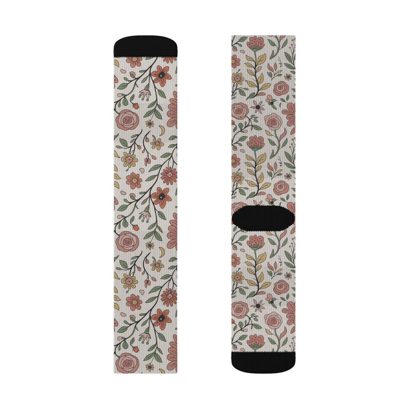 Floral Sublimation Socks | Cozy