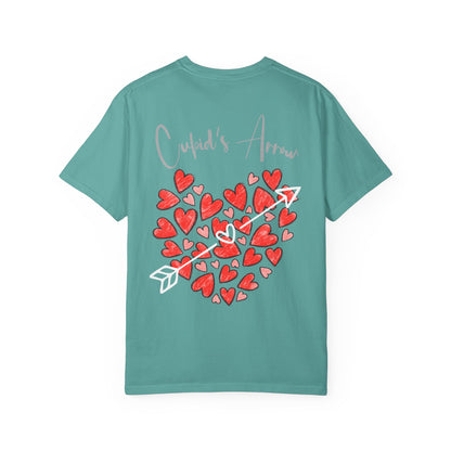 Cupid's Arrow- Sketched Unisex Garment-Dyed T-shirt