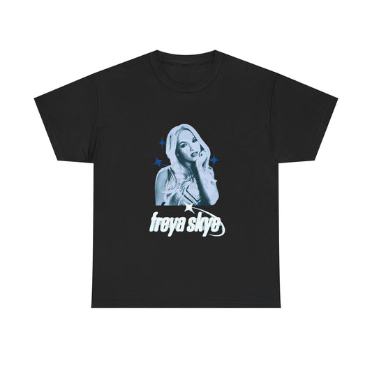 Freya Skye Graphic Tee — Retro Pop Star Portrait Shirt