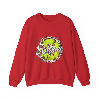 Softball Graphic Crewneck Sweatshirt – Neon Softball Design