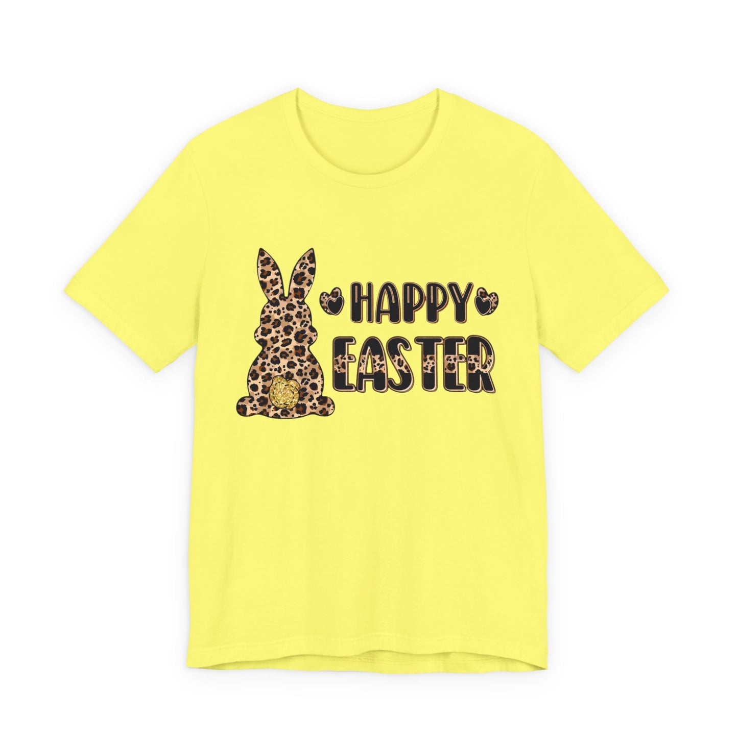 Leopard Print 'Happy Easter' Bunny Tee