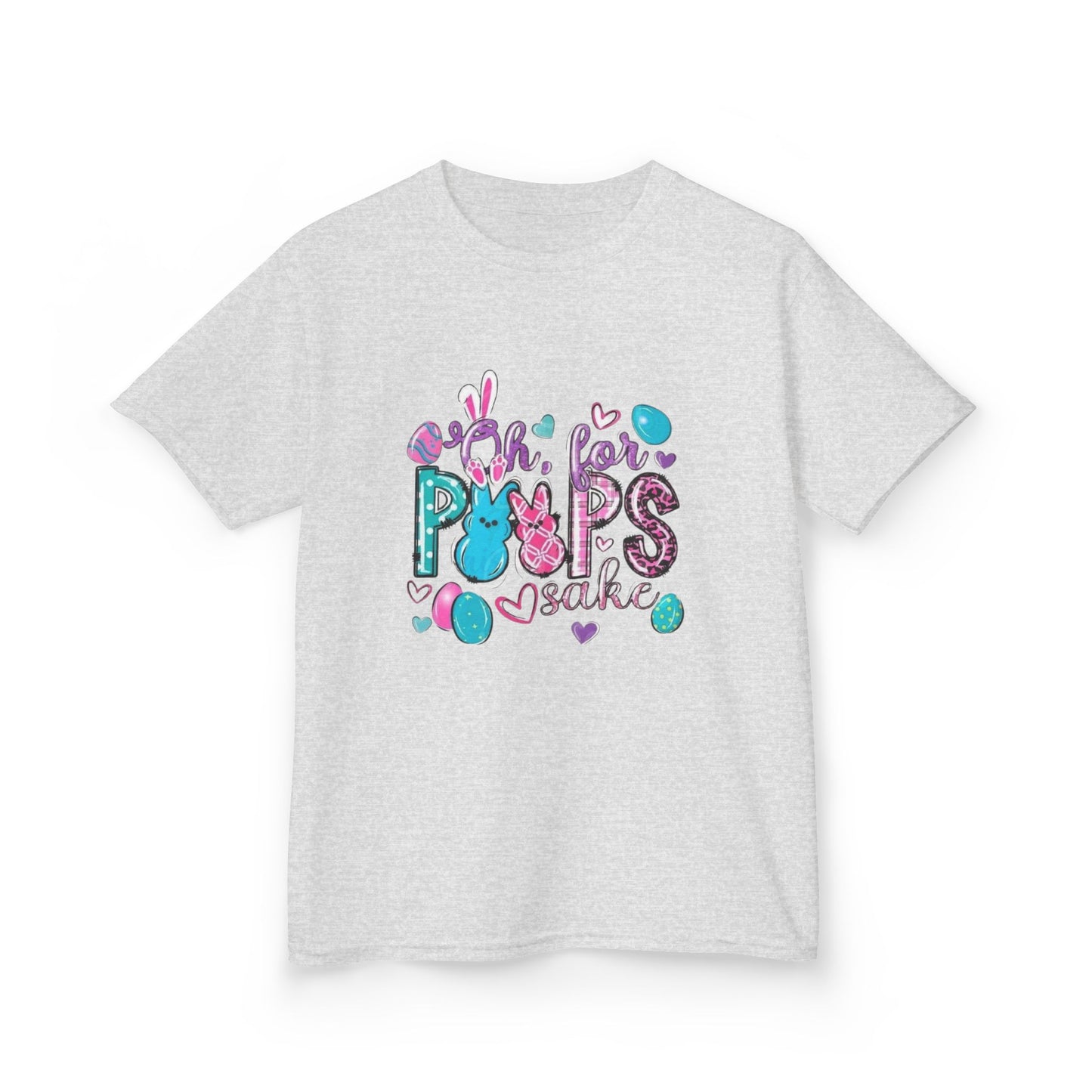 Kids Tee — "Pops" Cute Colorful Bunny Hearts Design (Children’s Graphic T-Shirt)