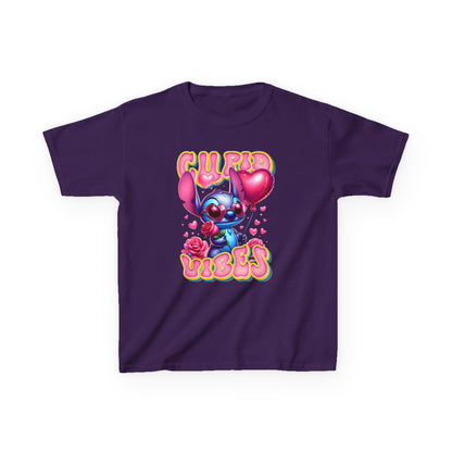 Kids Tee — 'Cupid Vibes' Cute Cartoon Cupid Character Valentine Shirt