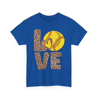 Softball Love Leopard Print T-Shirt