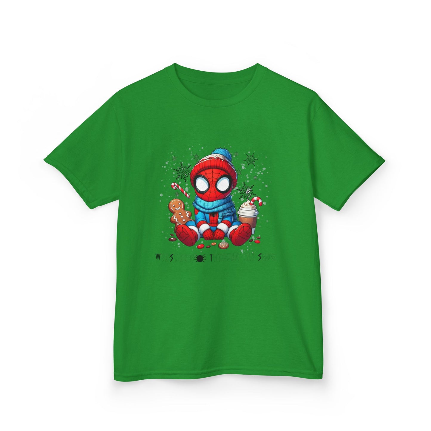 Kids Tee — Cozy Winter Superhero with Cookies & Hot Cocoa