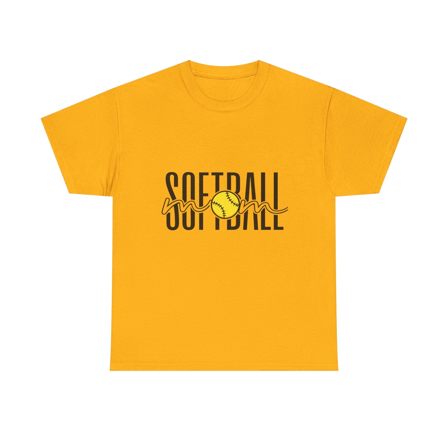 Softball Mom/Player Tee — Retro Script Softball Graphic T-Shirt